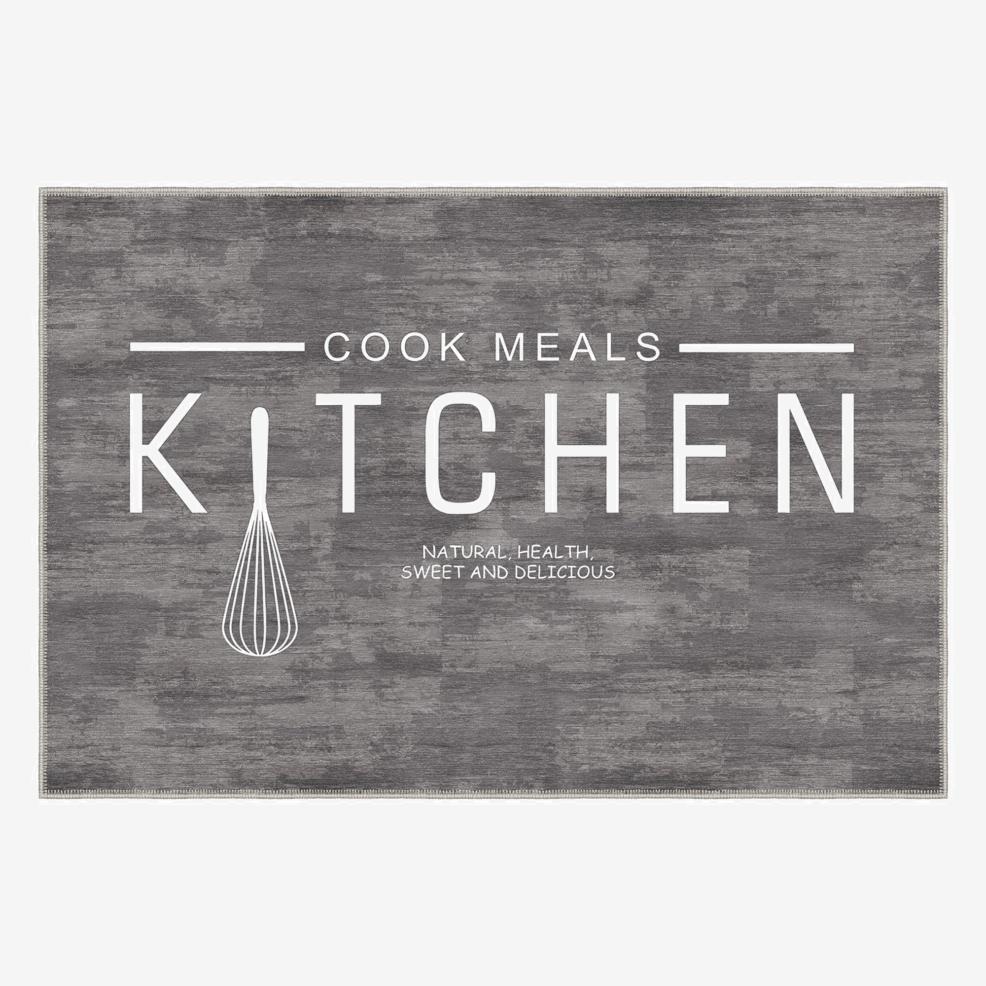 Baku Gray Area Rug, Washable Rug, Kitchen Rug, Kitchen Mat, Kitchen ...