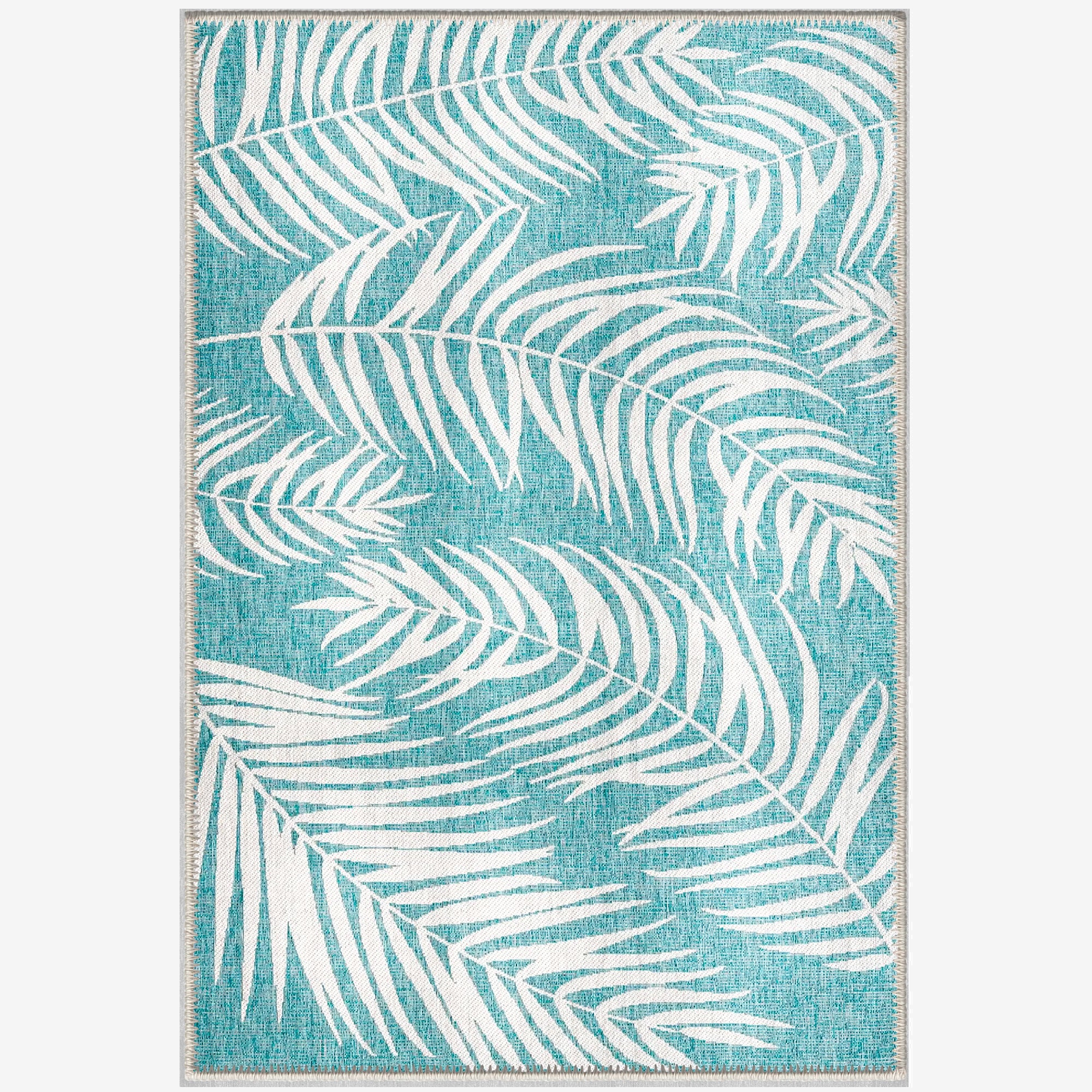 Athens Blue Area Rug, Washable Rugs, Kitchen Rugs, Kitchen Decor Rug ...