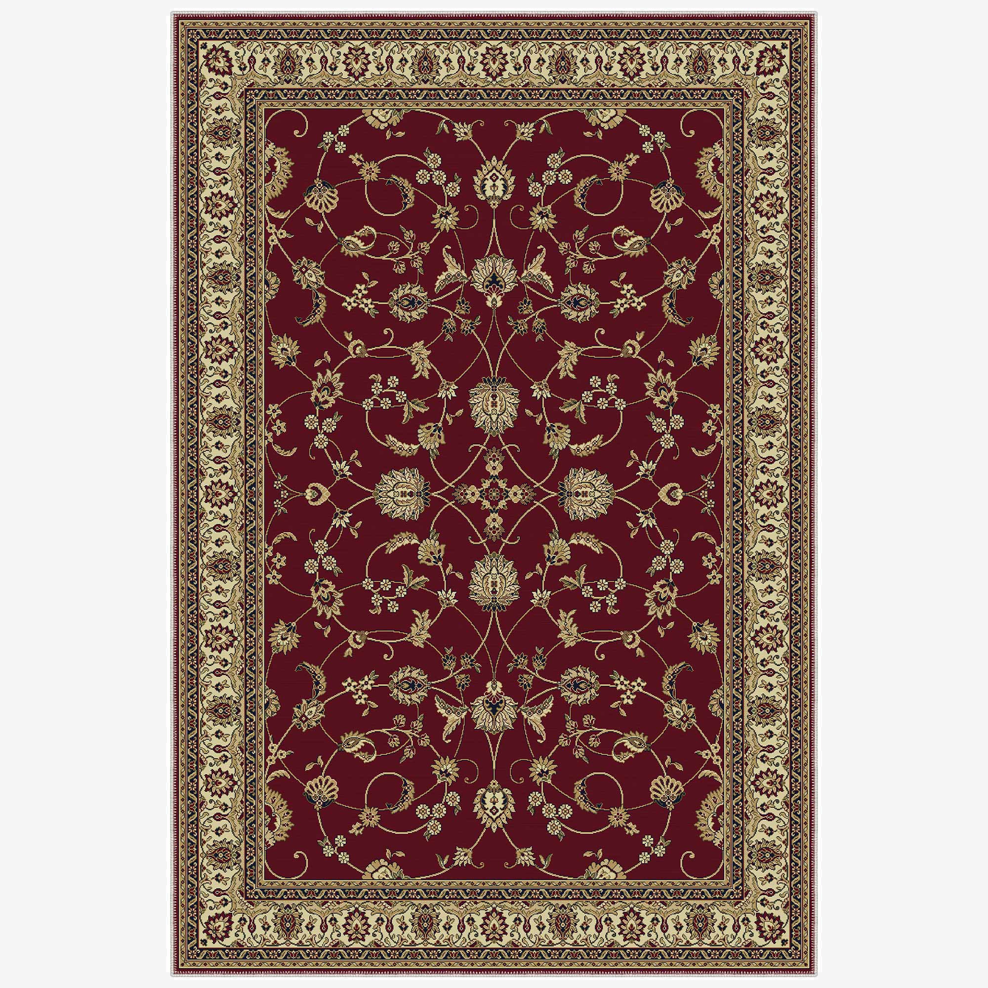 Santos Area Rug, Washable Rugs, Red Rugs, Vintage Rugs, Traditional ...
