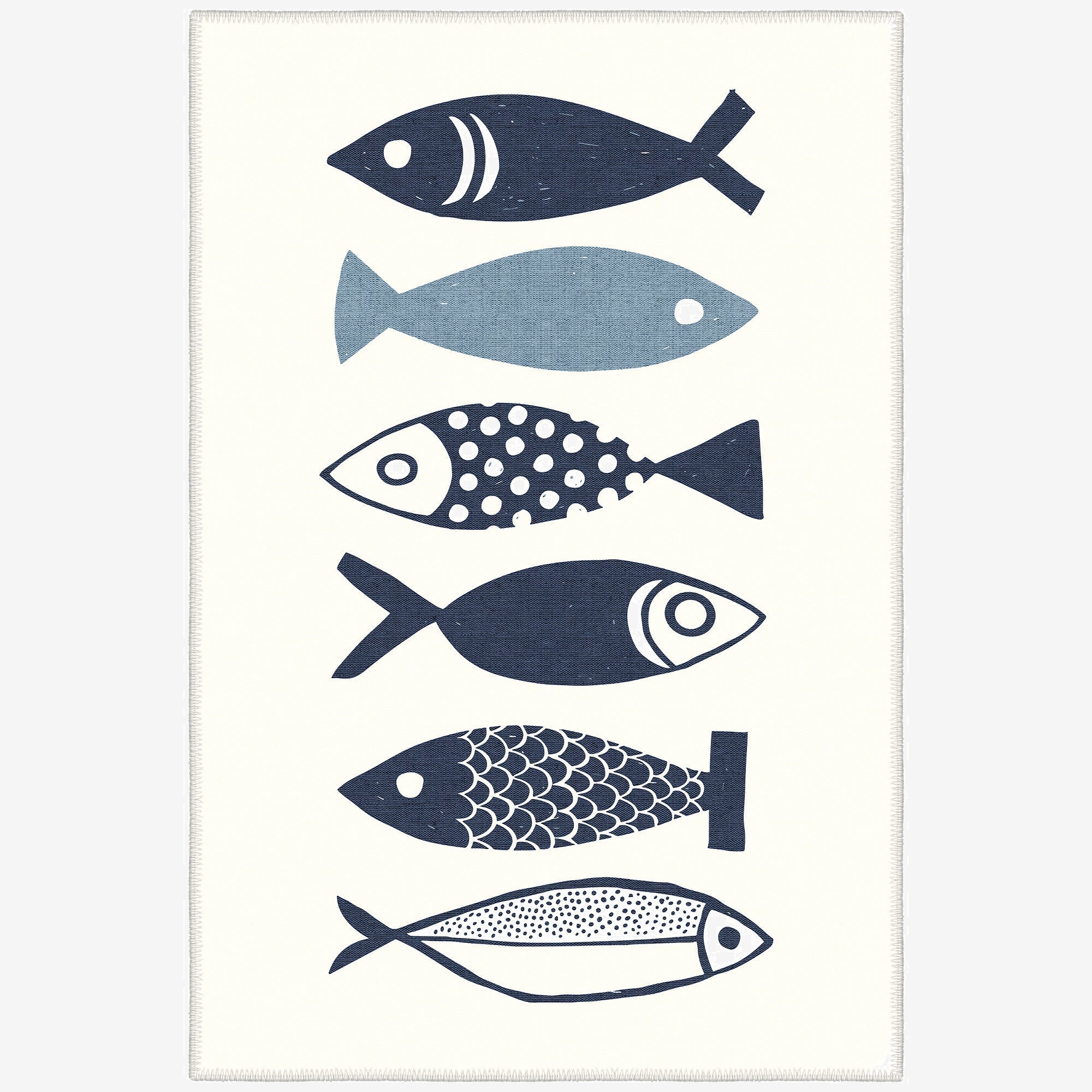 Custom Fish Area Rug 2 Feet Wide, 6 Feet Long