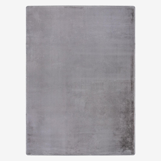 Light Grey Plush Area Rug