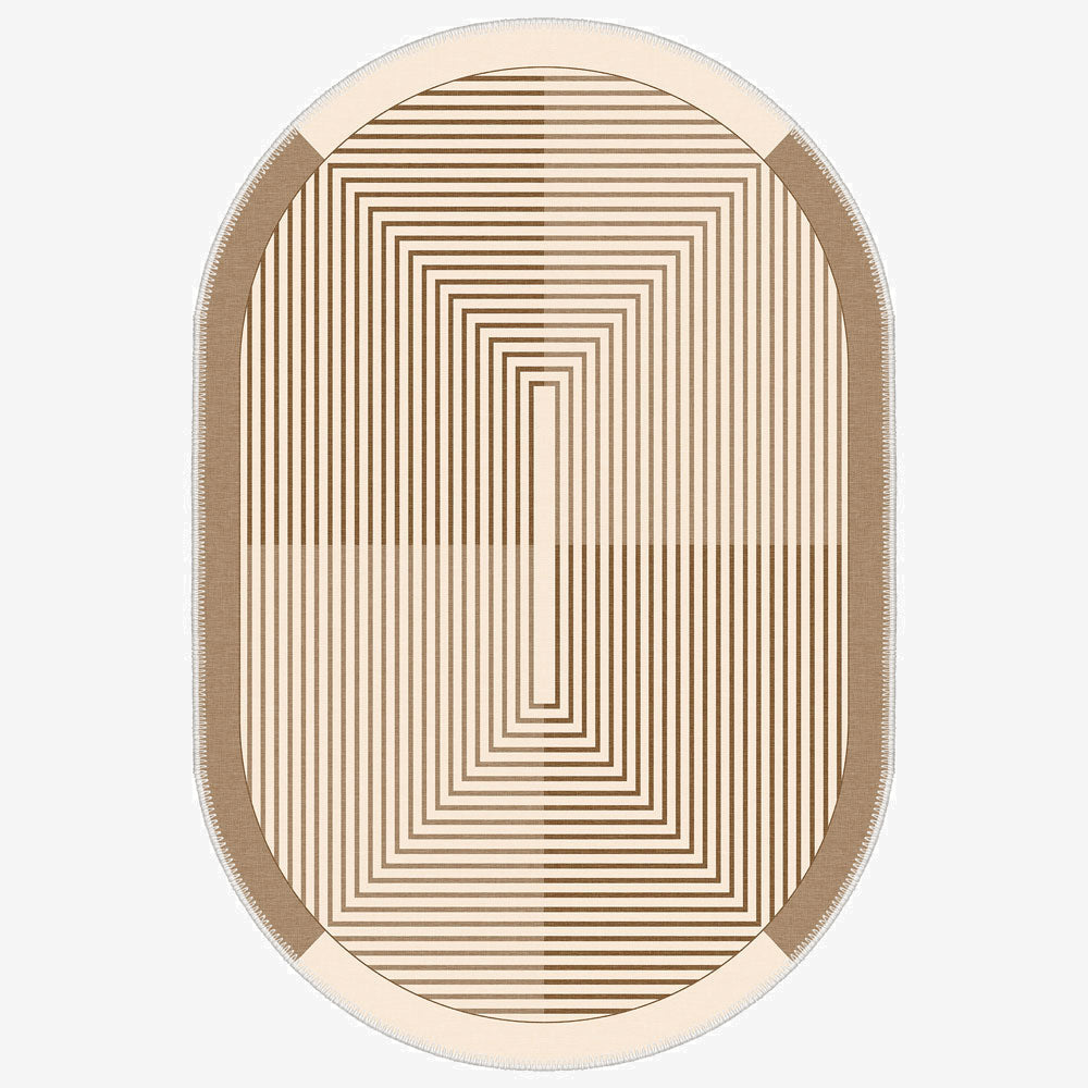 Luna Area Rug, Washable Rugs, Beige Rugs, Oval Rugs, Abstract Rugs ...