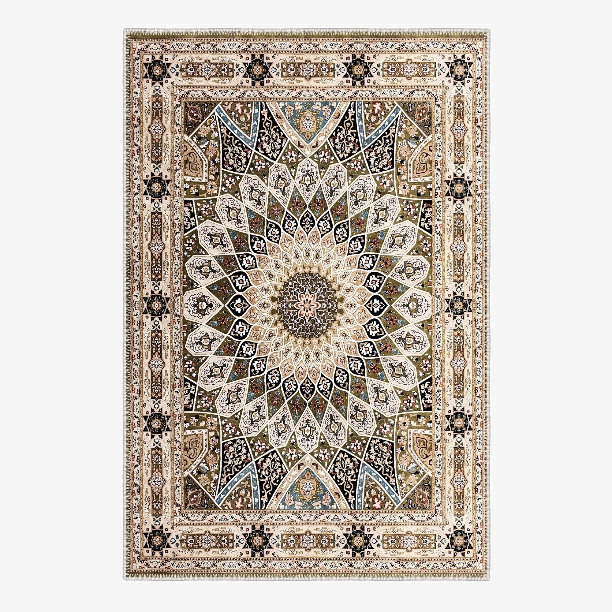 Bogong Brown Area Rug, Washable Rug, Turkish Rug, Living Room Rugs ...