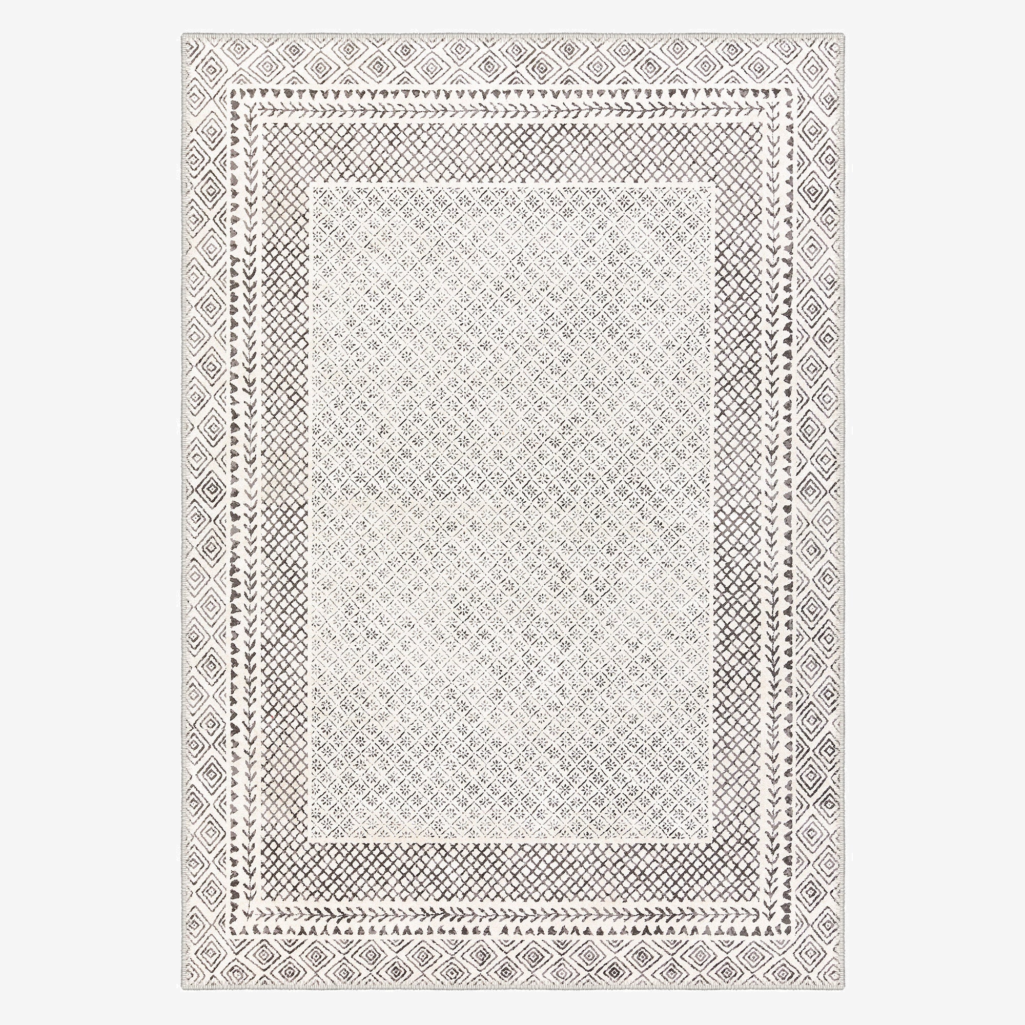 Lassen Area Rug, Washable Rıgs, Scandinavian Rugs, Beige Rugs, Living ...