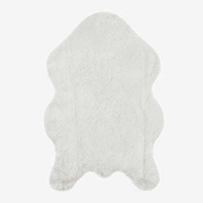 Cream Rabbit Plush Rug