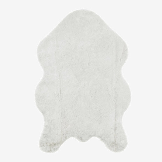 Cream Rabbit Plush Rug