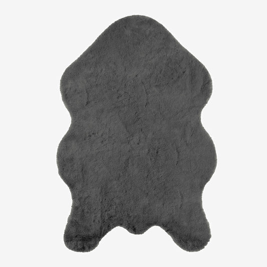 Anthracite Rabbit Plush Rug Flashrug