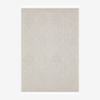 Fava White Machine Woven Rug