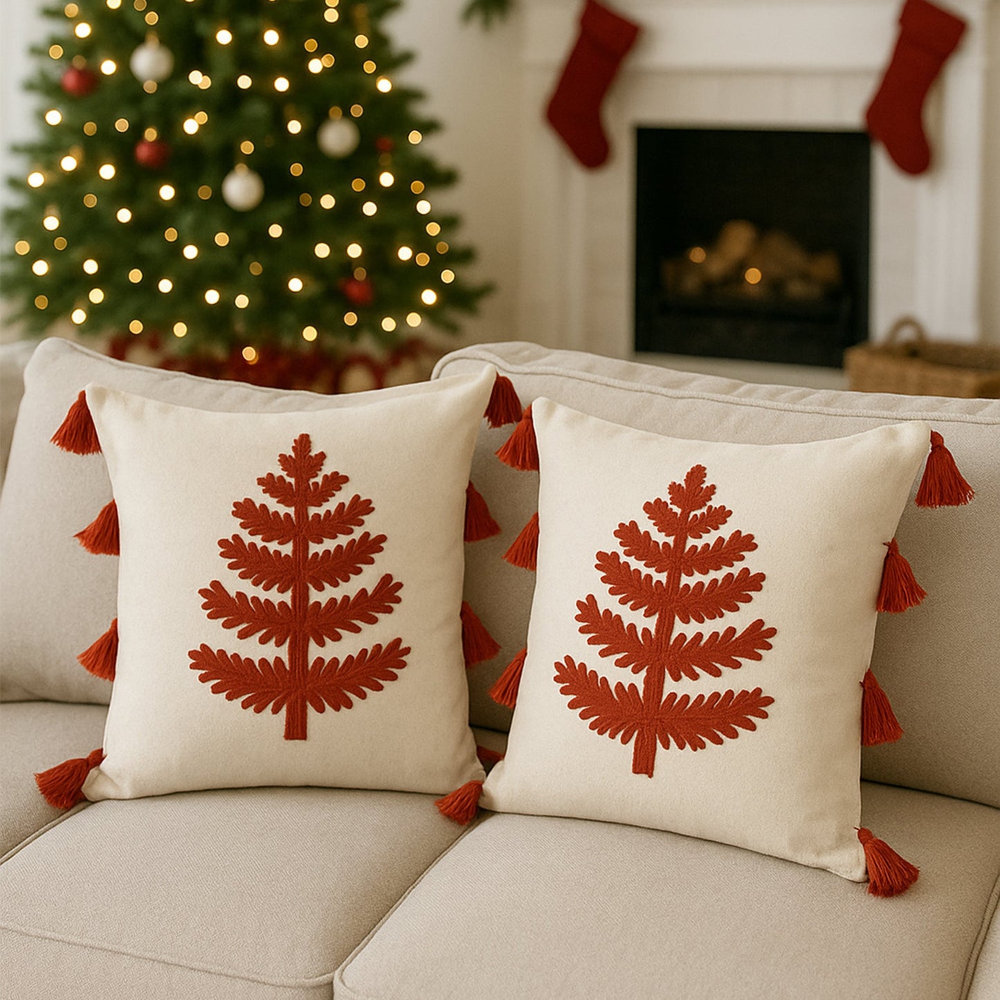 Punch Christmas Tree Pillowcase Set