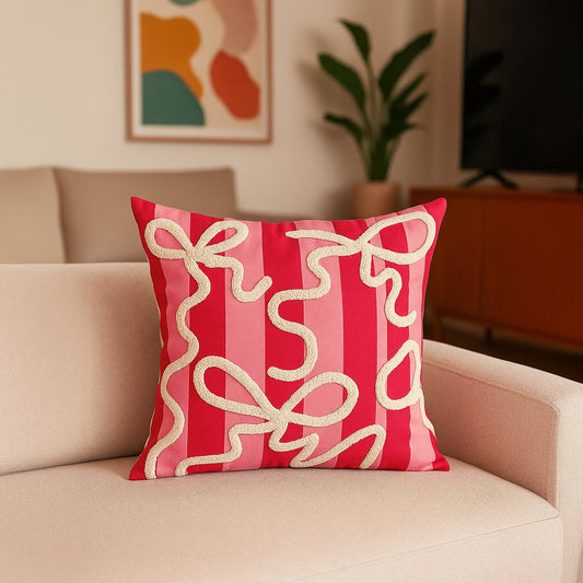 Punch Pink Bow Pillowcase