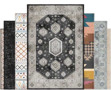 Cook Area Rug, Washable Rugs, Scandinavian Rugs, Orange Rugs, Living ...