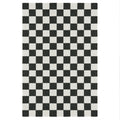 Checkered Black Area Rug