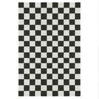 Checkered Black Area Rug