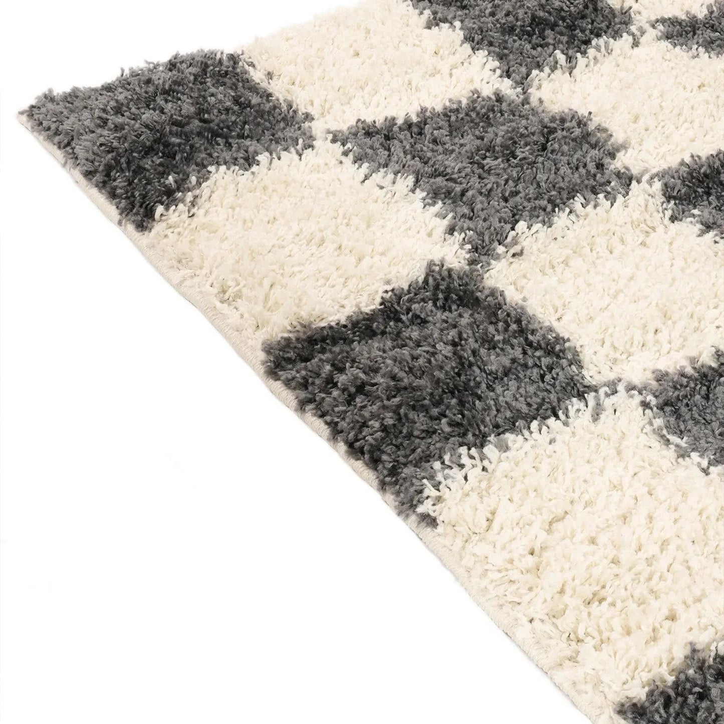 Checkered Black Area Rug