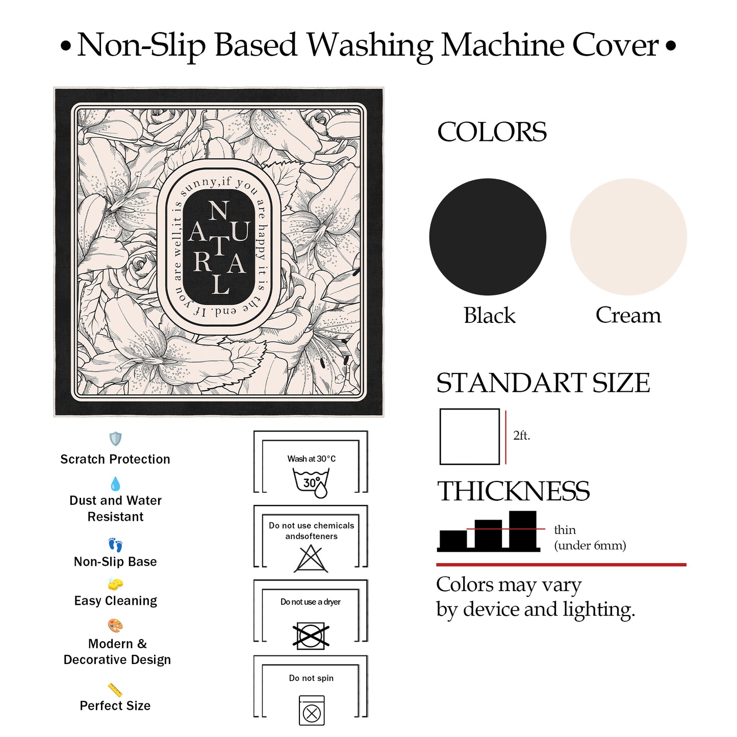 Eryndor Washing Machine Mat