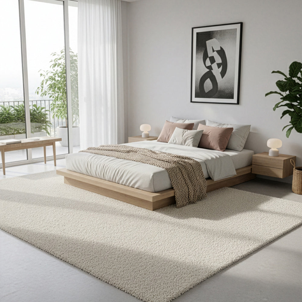 Shaggy Cream Area Rug