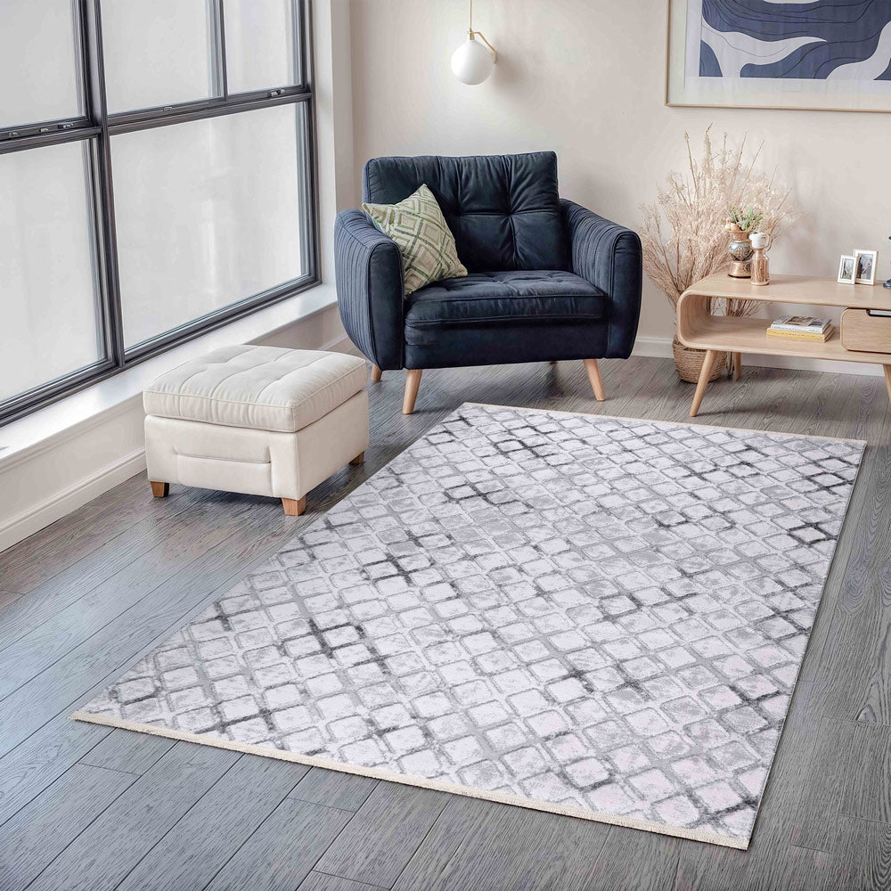 Thrive Grey Machine Woven Rug