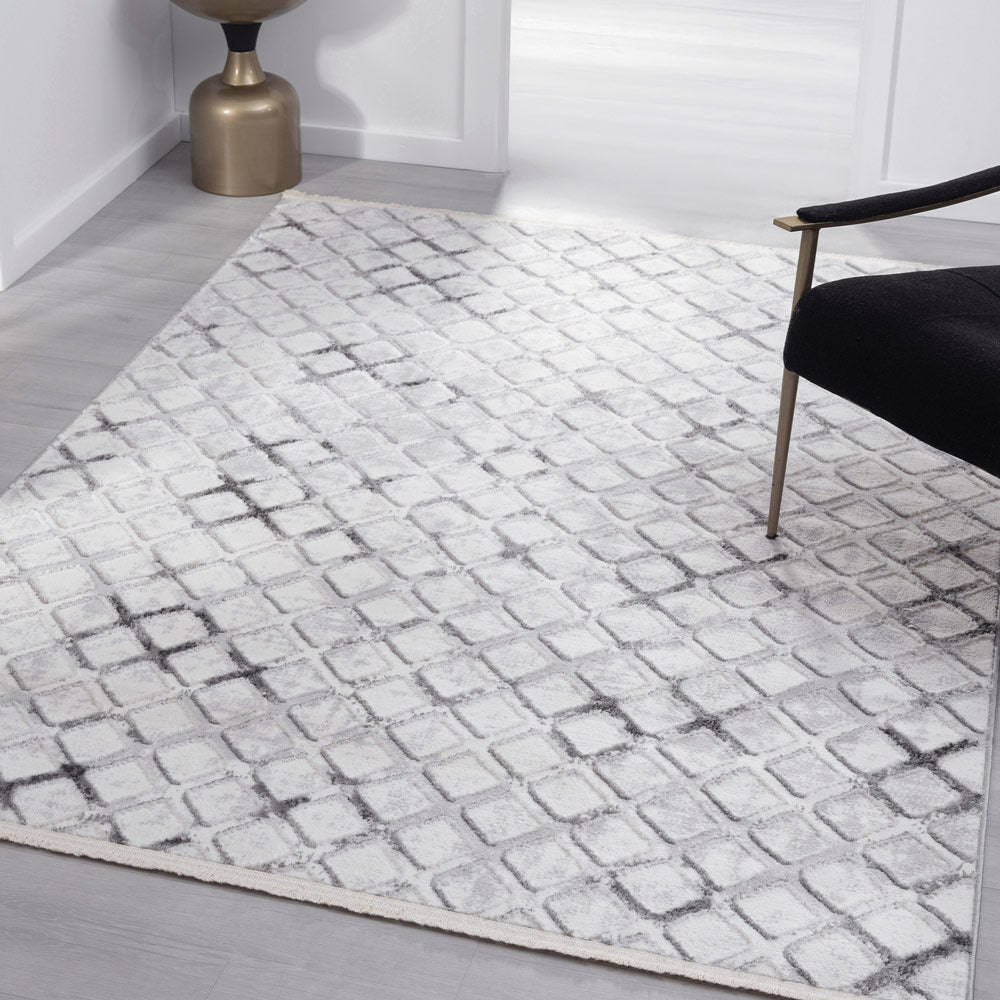 Thrive Grey Machine Woven Rug