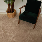 Patterned Brown Plush Area Rug