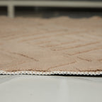 Patterned Brown Plush Area Rug