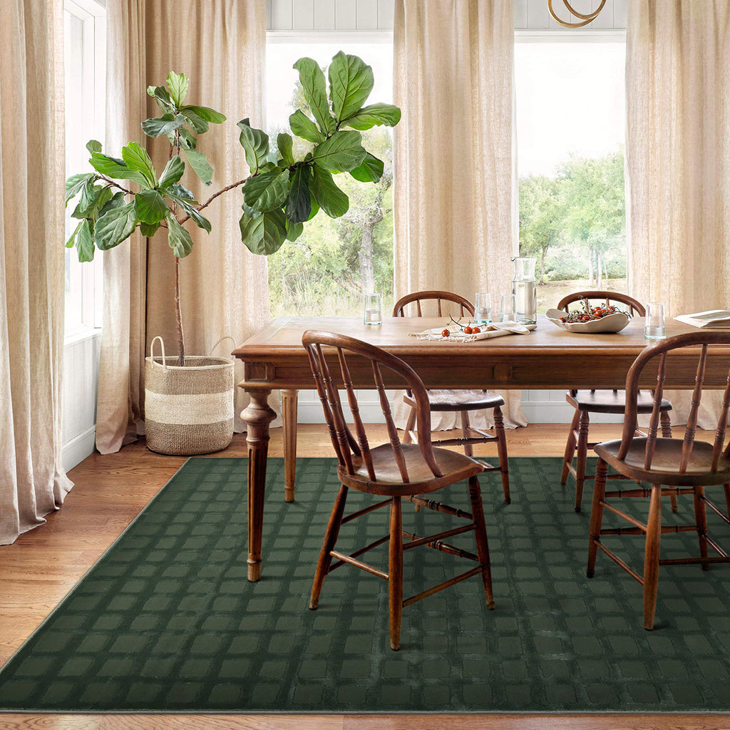 Emeraldcolour Rug Emerald Green Machine Woven Rug, Modern Durable Sisal Carpet, Soft ...