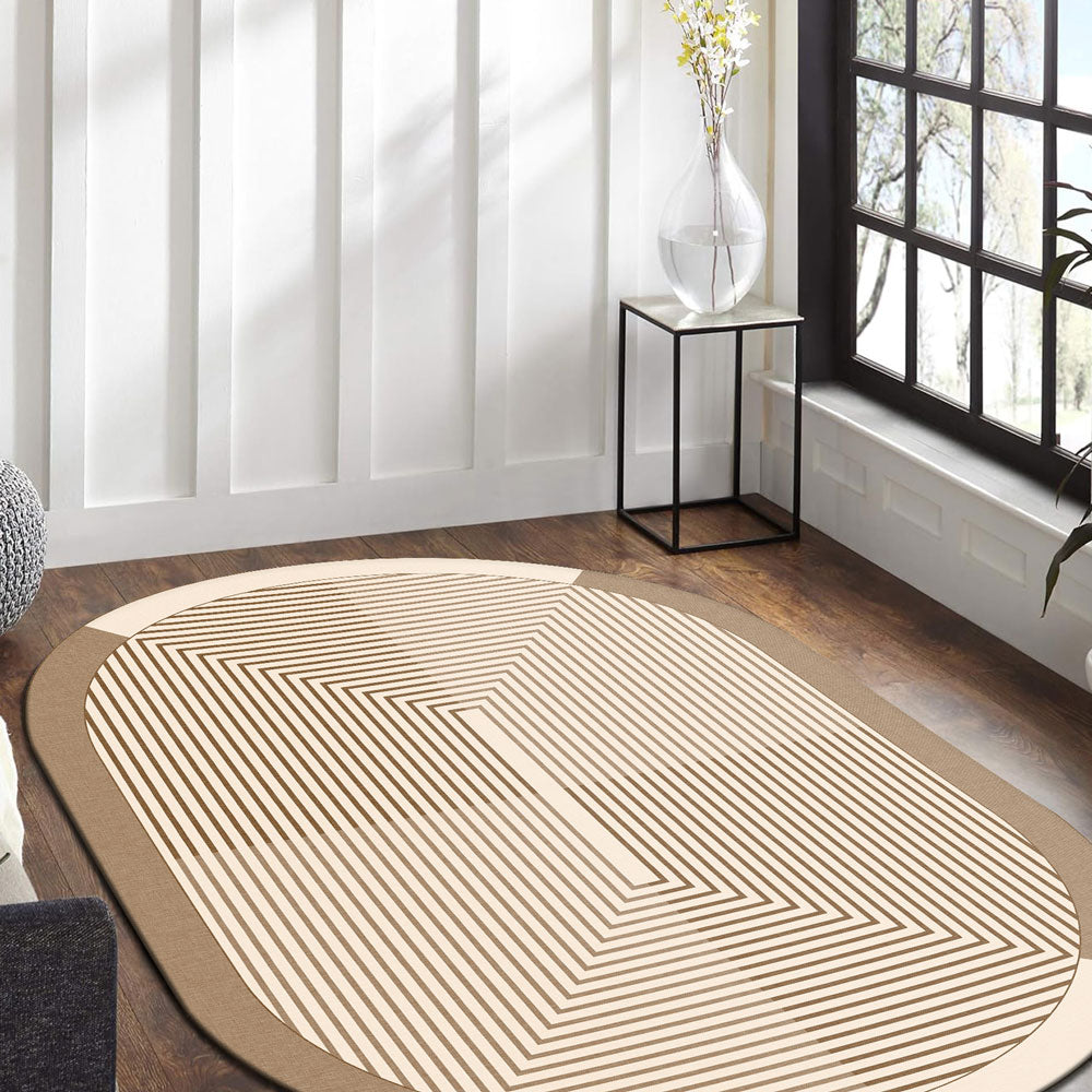 Luna Area Rug Luna Area Rug, Washable Rugs, Beige Rugs, Oval Rugs, Abstract Rugs ...
