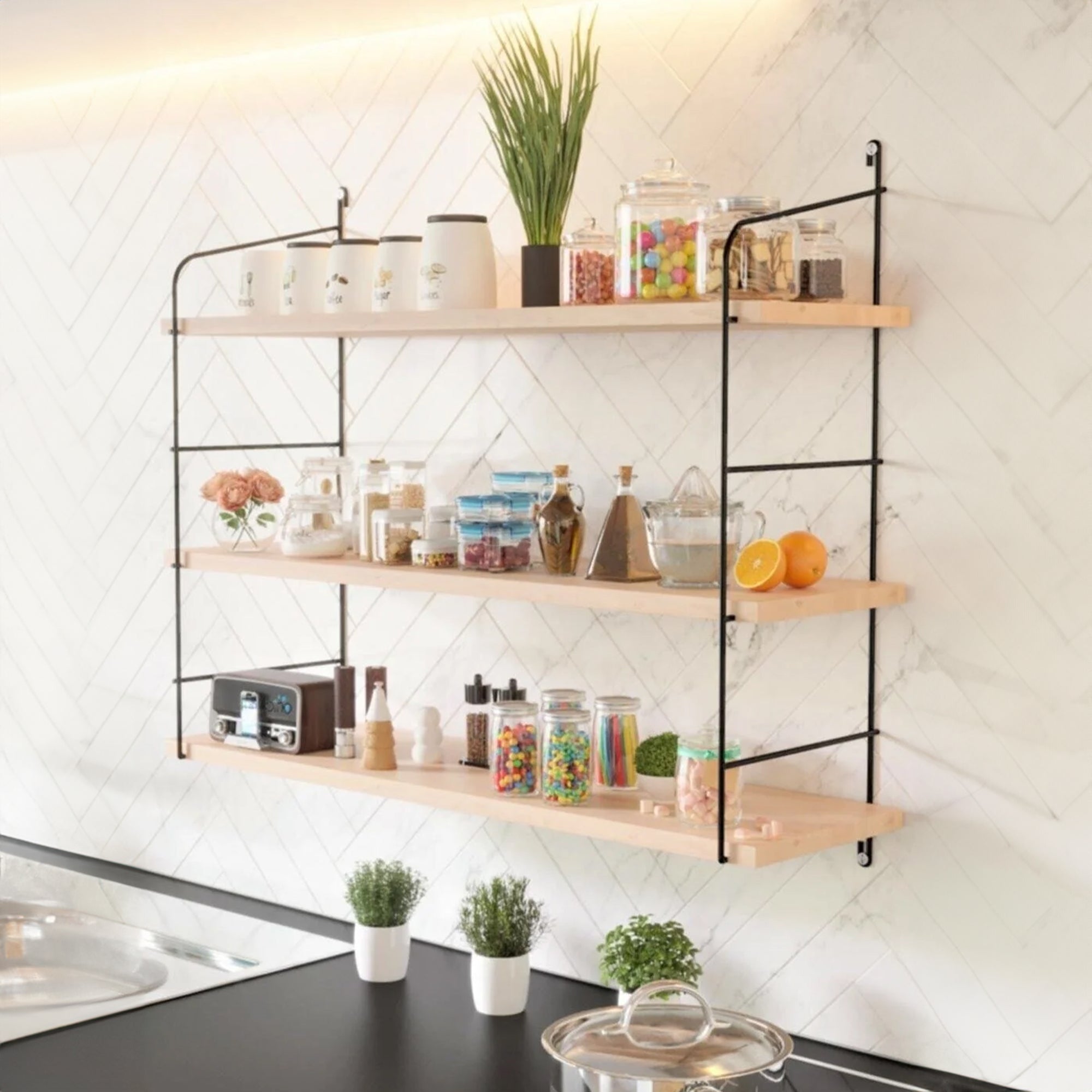 Wooden Wall Shelf
