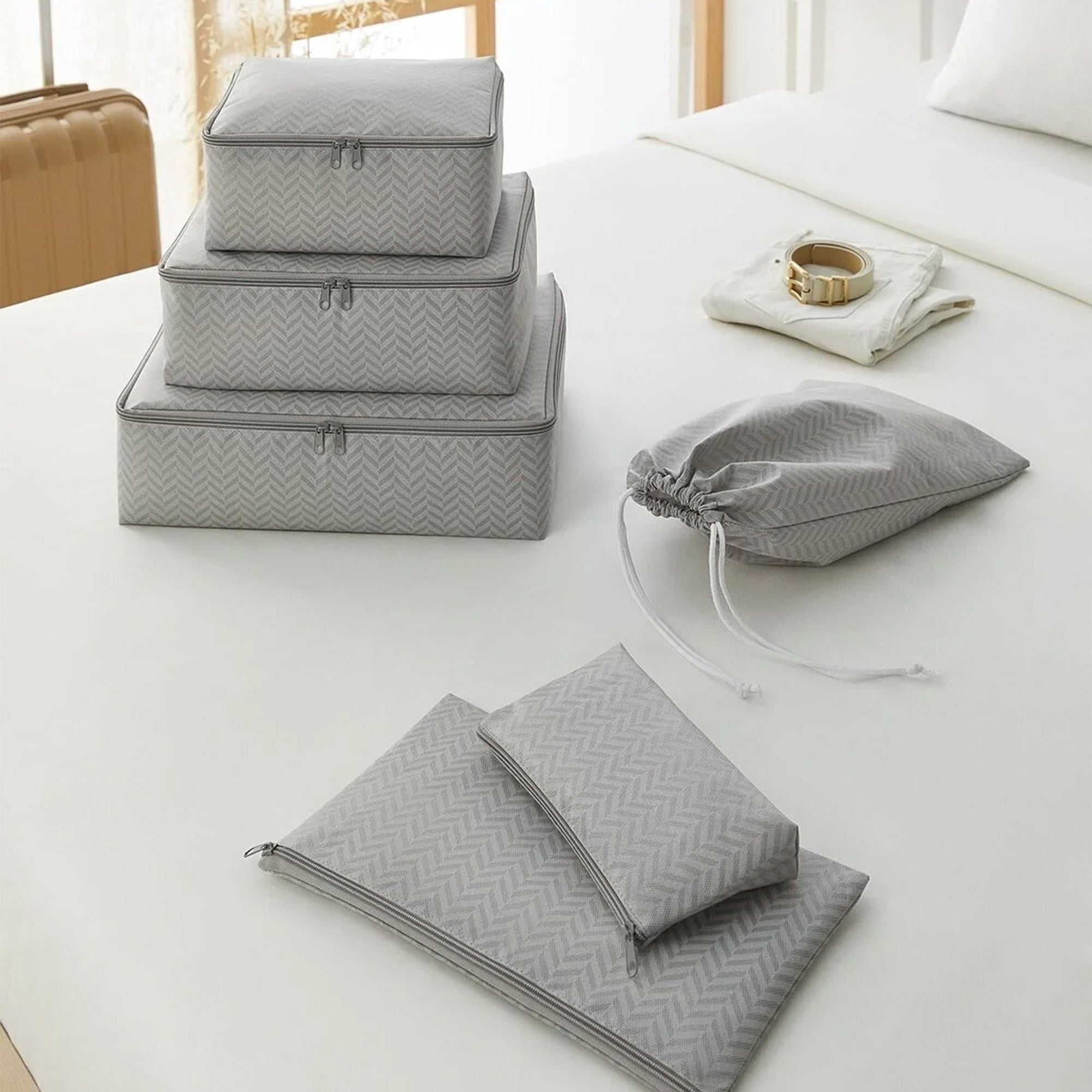 Grey Travel Packing Set