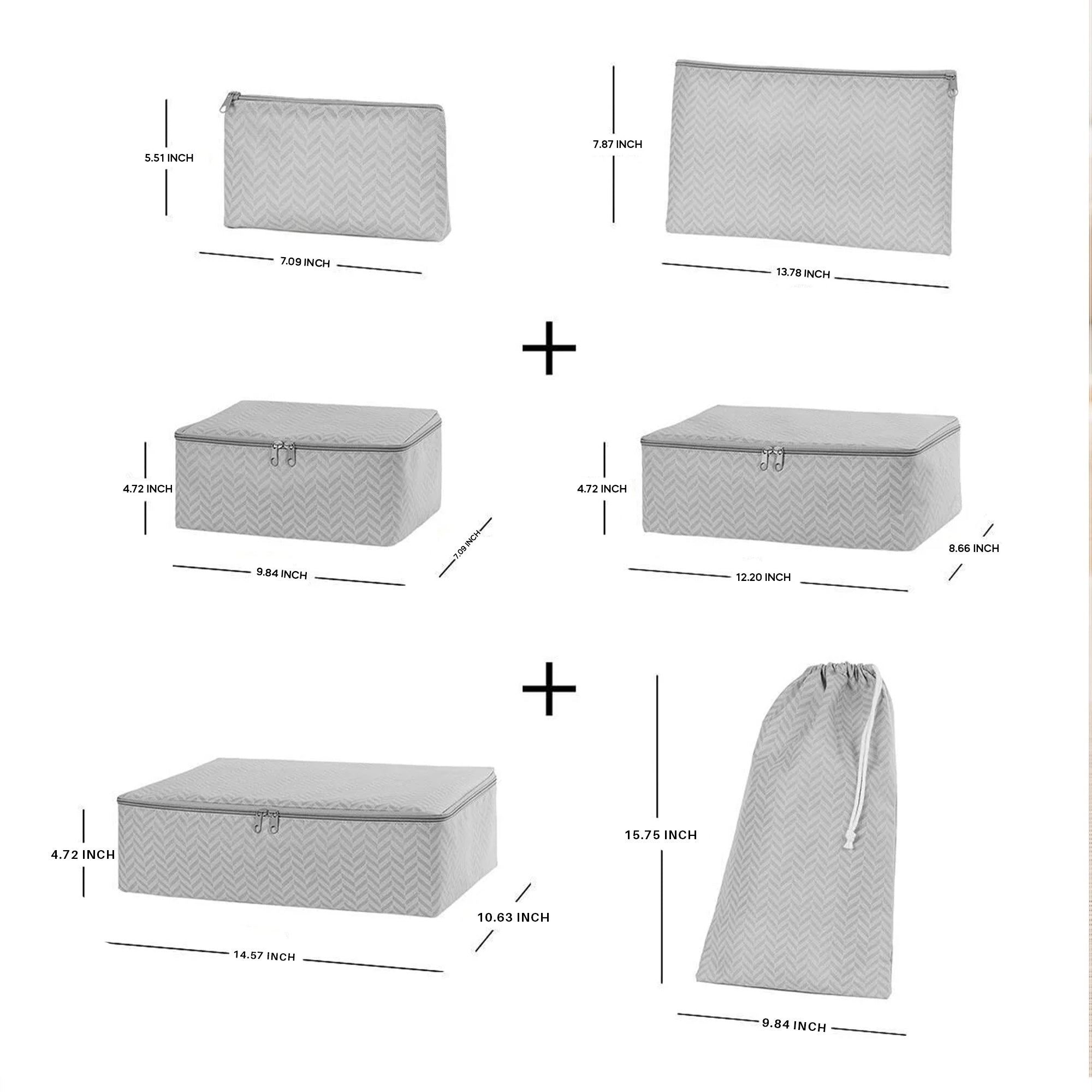 Grey Travel Packing Set