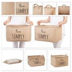 Beige Jute Storage Basket