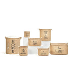 Beige Jute Storage Basket