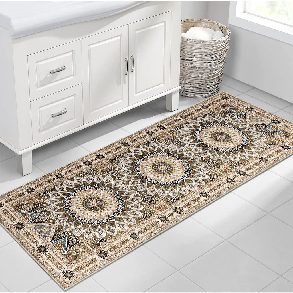 Boggle Rug Bogong Brown Area Rug, Washable Rug, Turkish Rug, Living Room Rugs ...