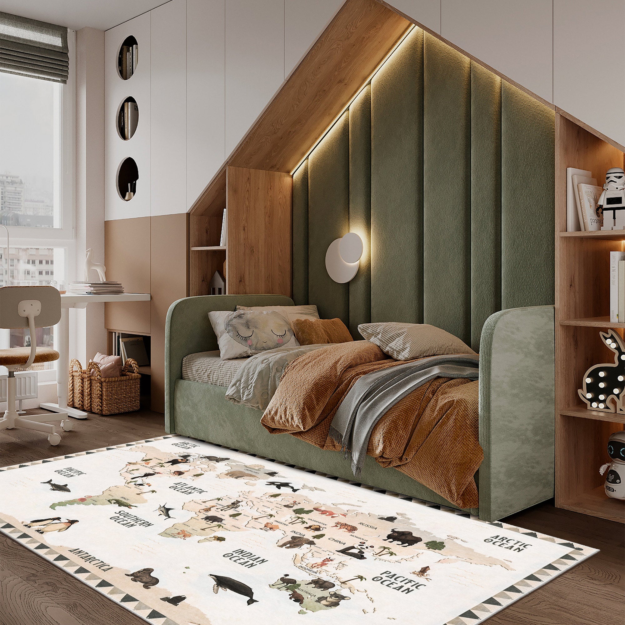 'Mega Flash Sale' Animal Map Area Rug