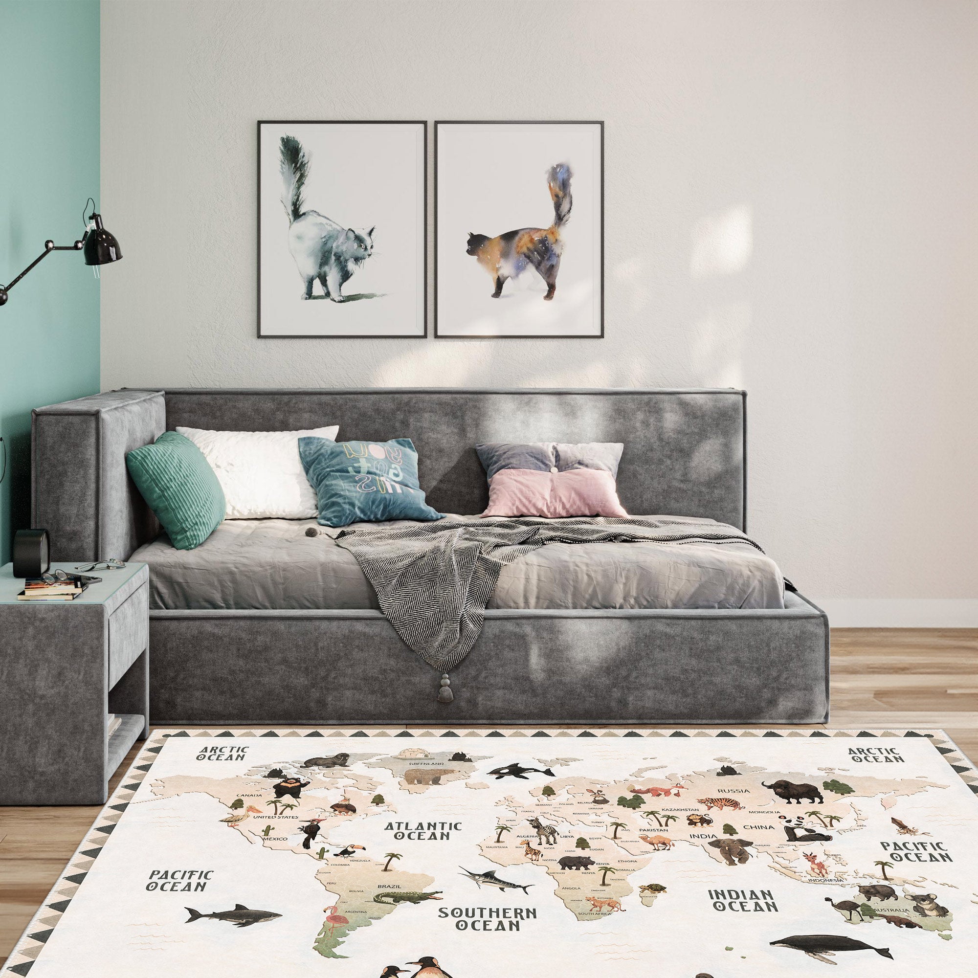 'Mega Flash Sale' Animal Map Area Rug