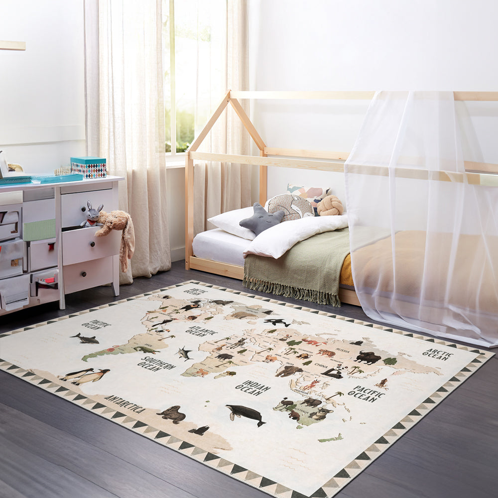Animal Map Area Rug Flashrug