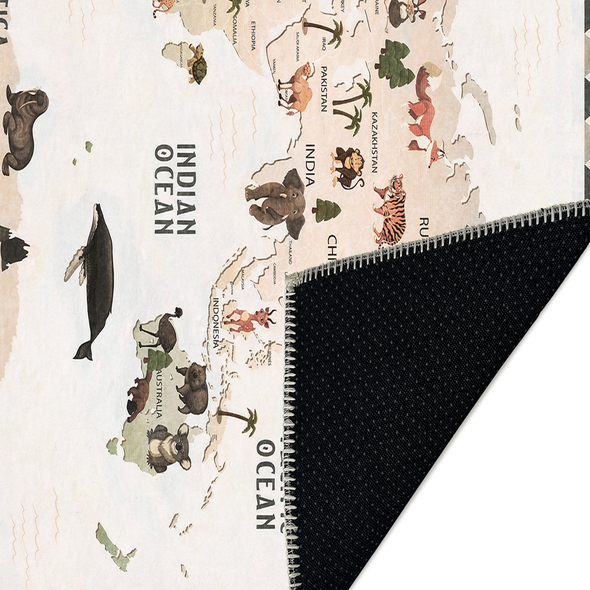 'Mega Flash Sale' Animal Map Area Rug