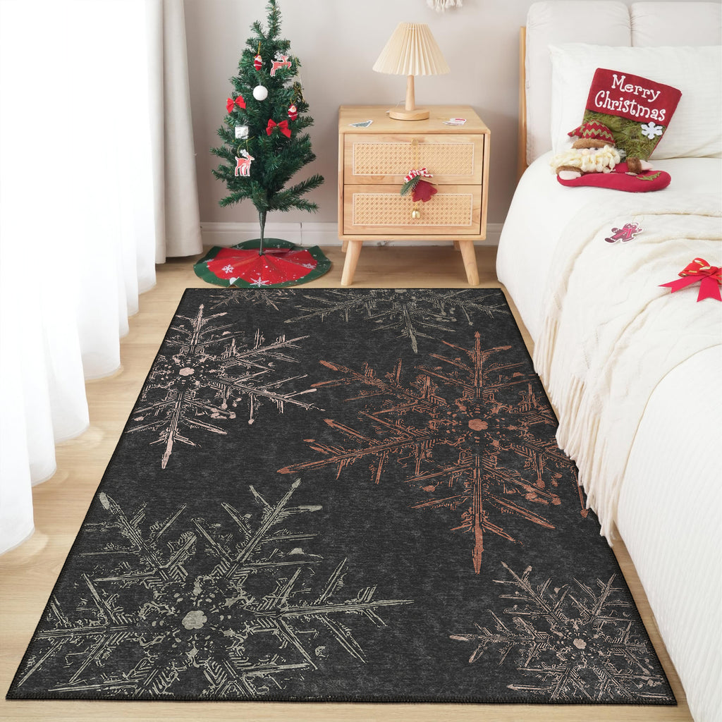 Rectangle Christmas Rug Ravune Christmas Area Rug, Holiday Rug, Xmas Rug, Christmas Decor ...