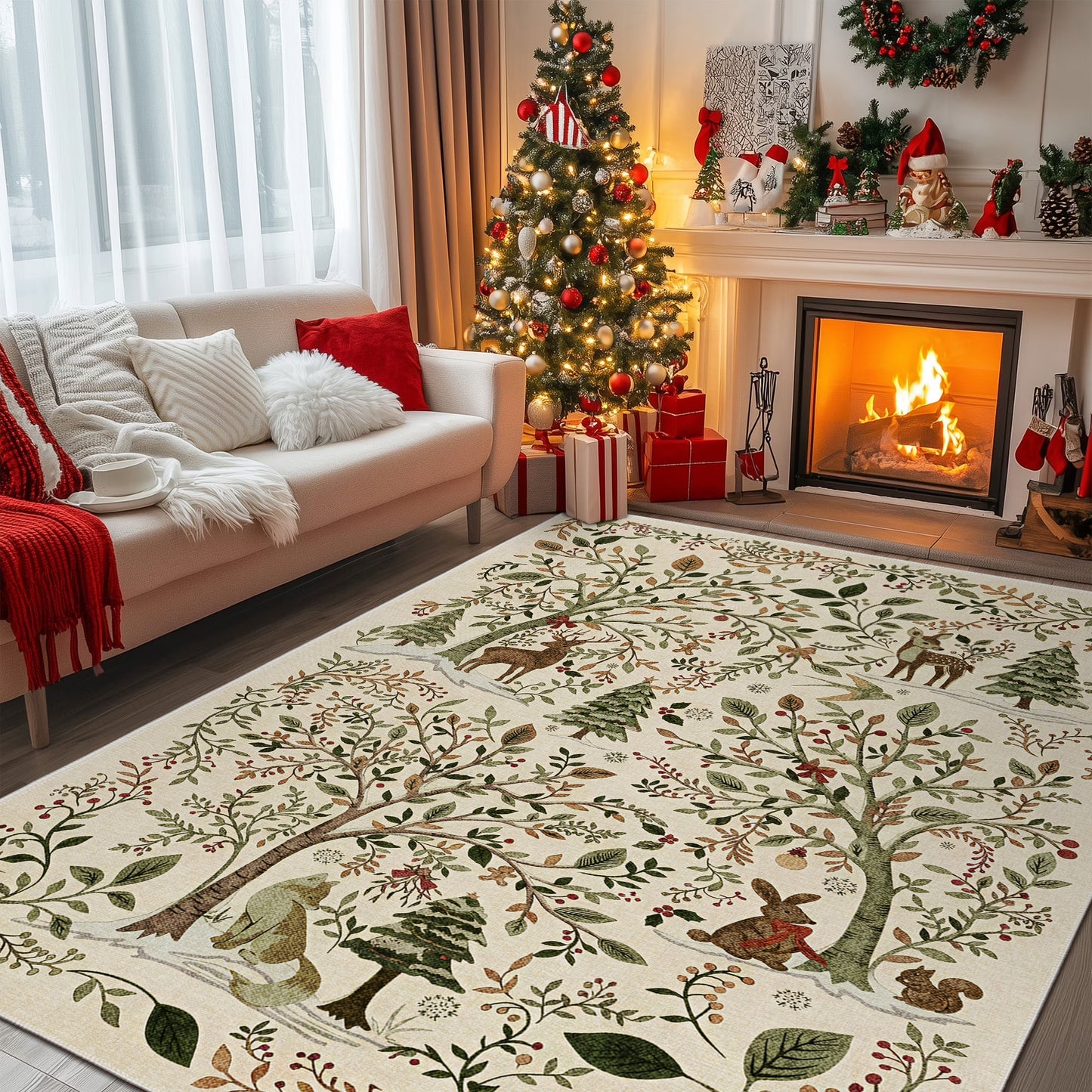 Solvyn Christmas Area Rug
