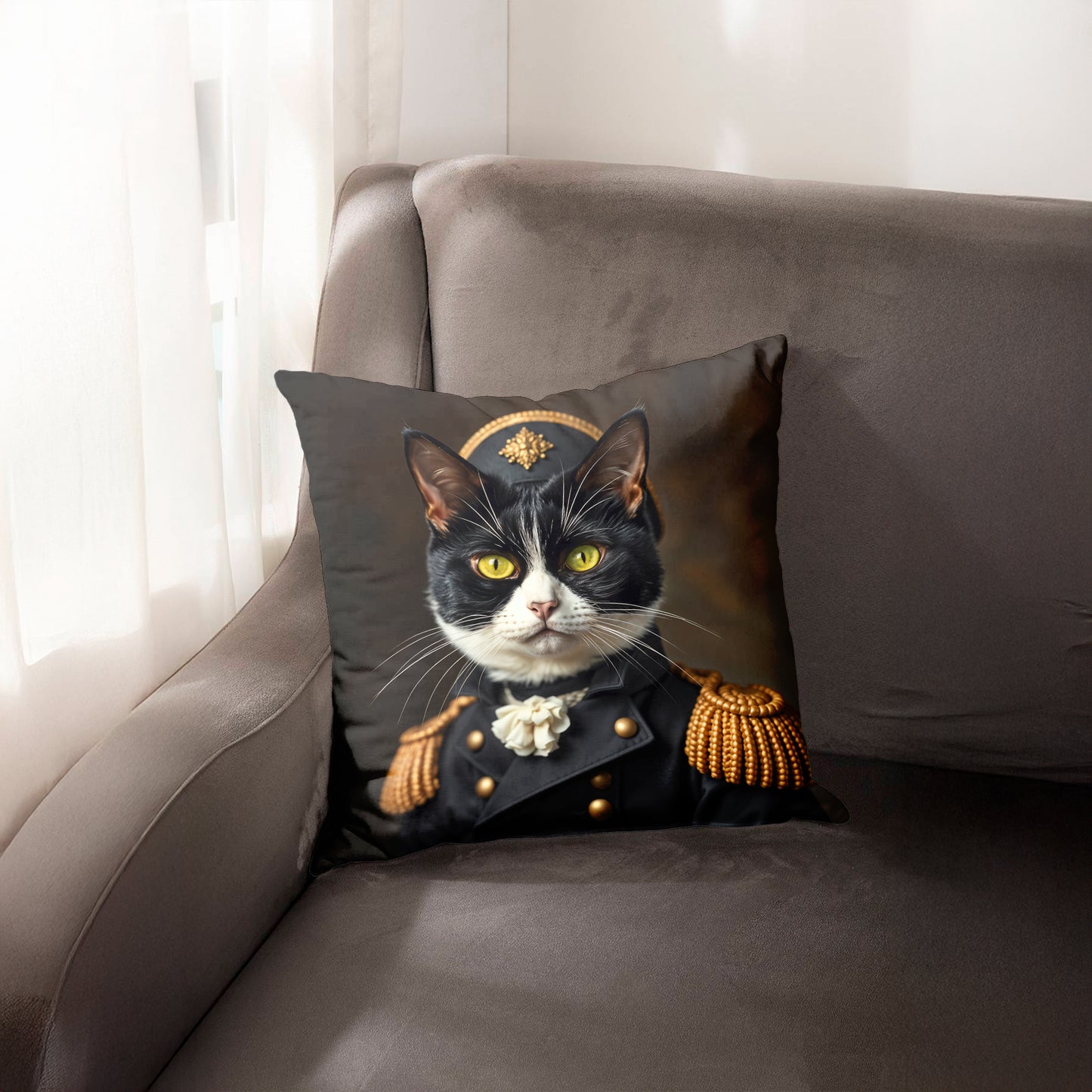 17th Century Cat Pillow Cover