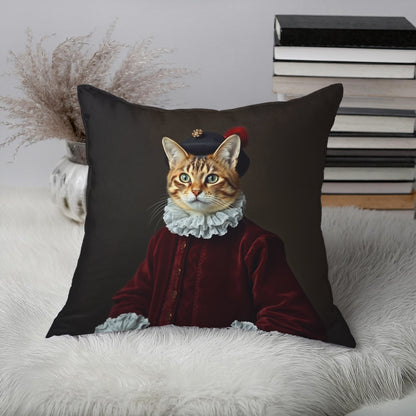 Vintage Cat Throw Pillow Cover