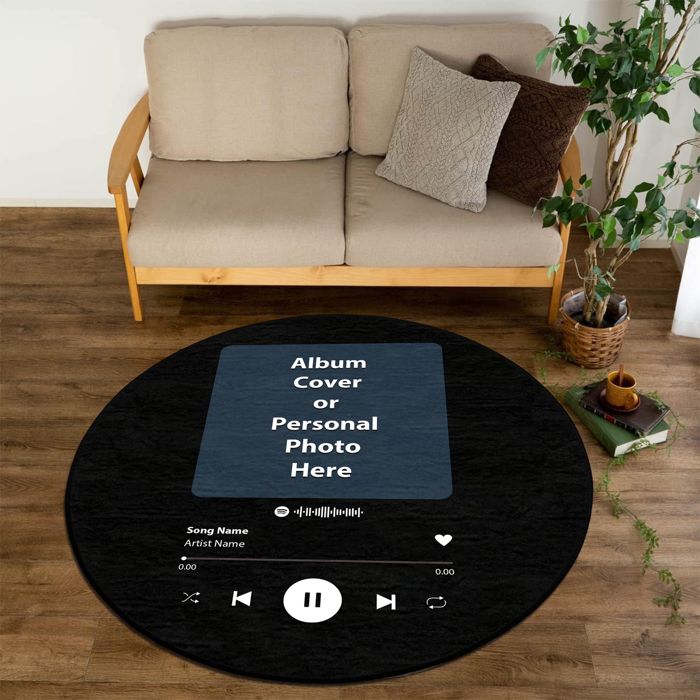 Custom Round Spotify Rug