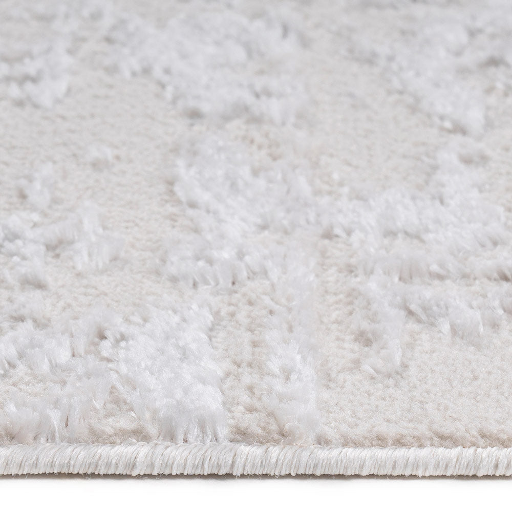 Pulse White Machine Woven Rug