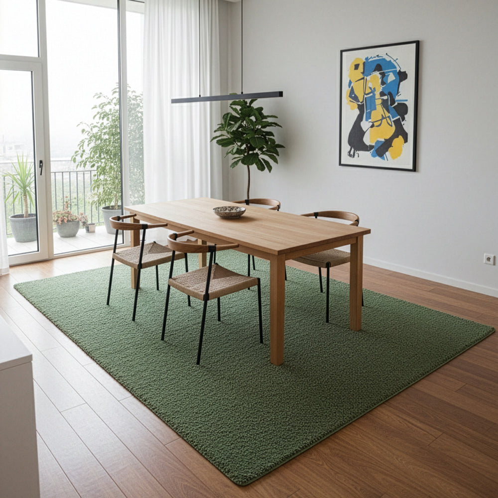 Shaggy Green Area Rug
