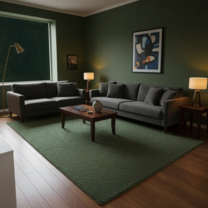Shaggy Green Area Rug
