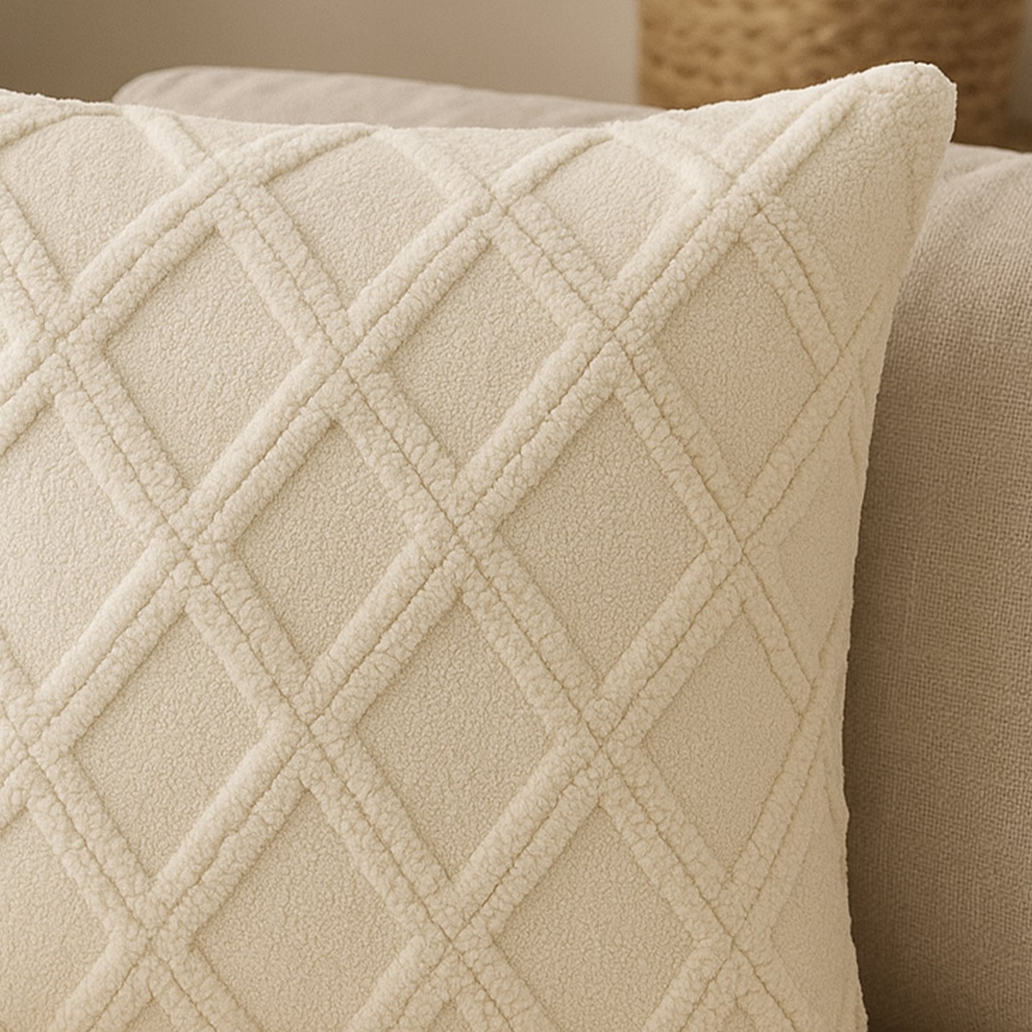 Chenille Ecru Pillowcase