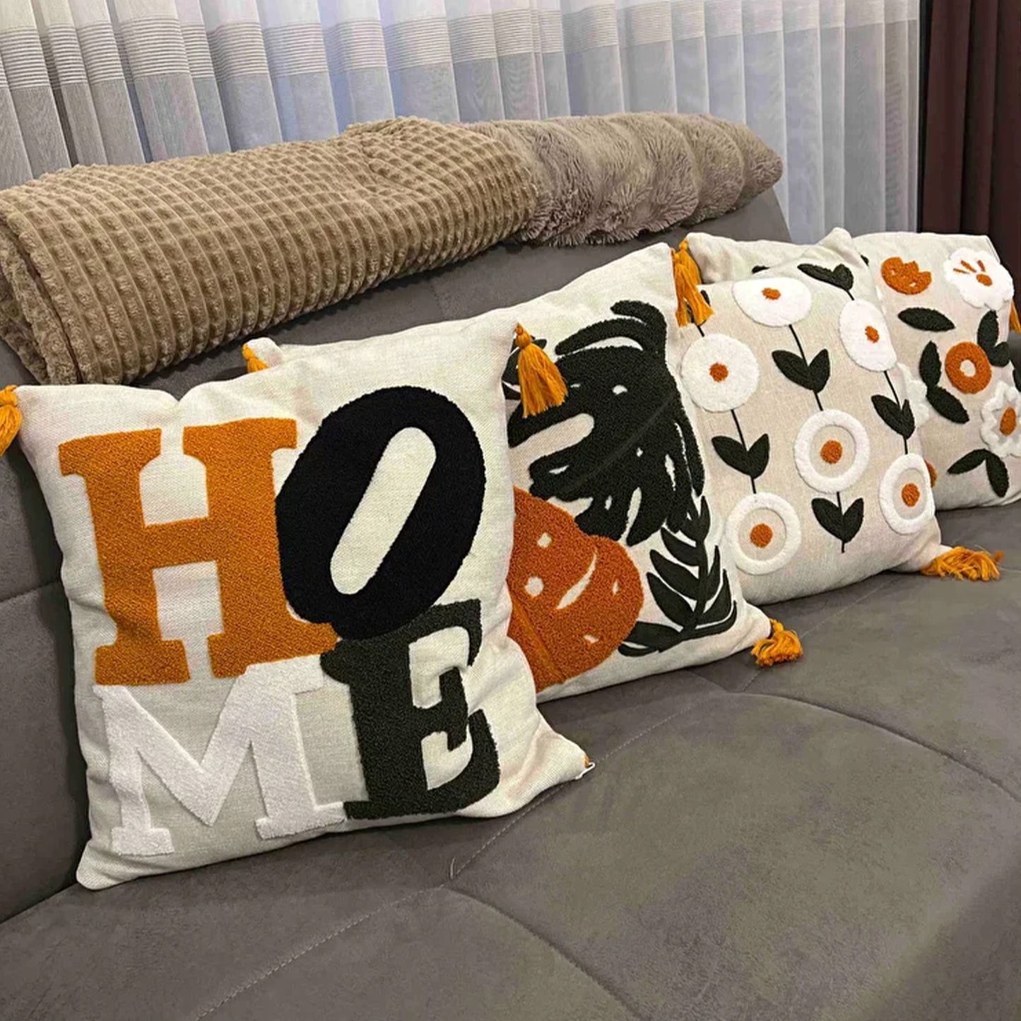 Punch Embroidered Pillowcase Set