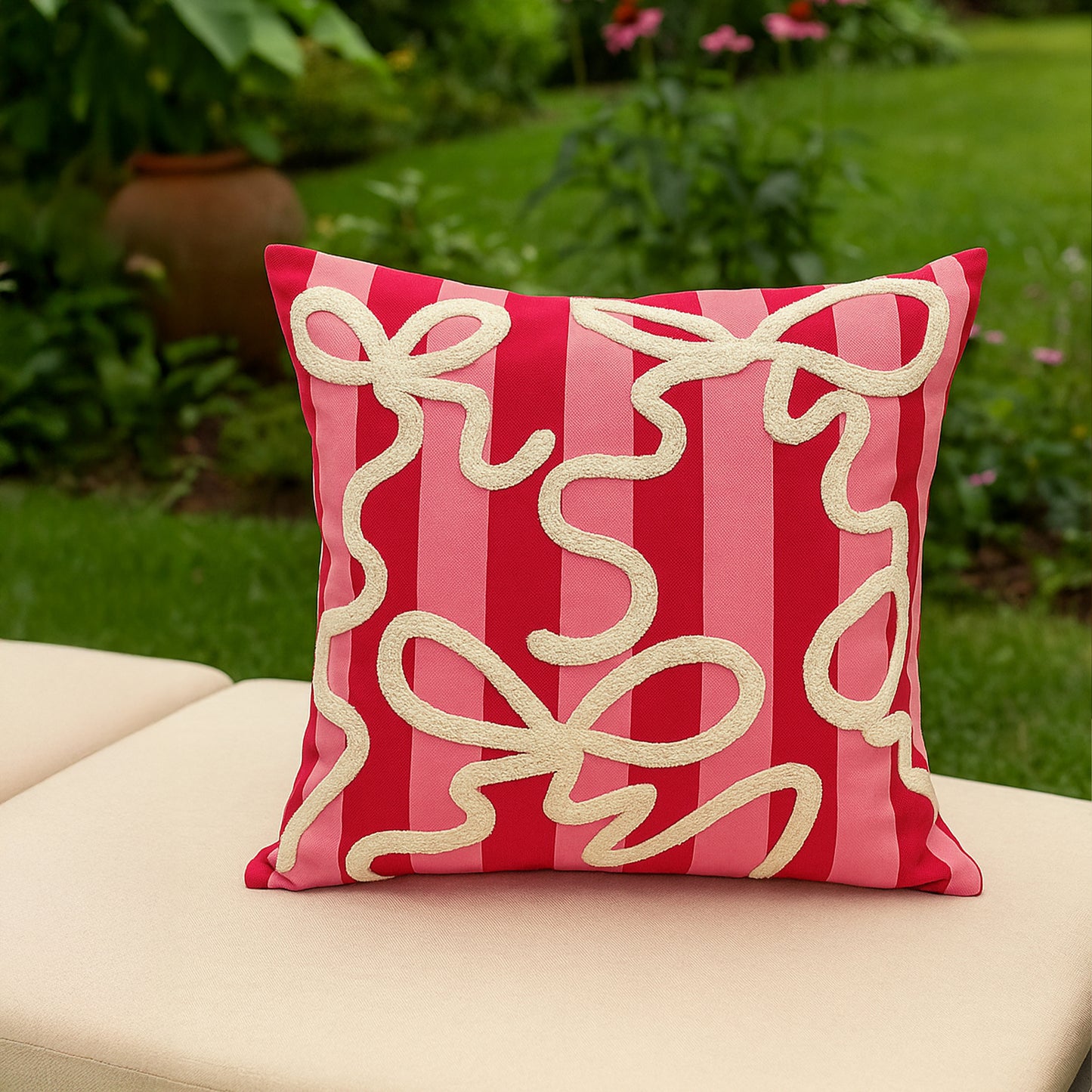 Punch Pink Bow Pillowcase