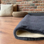 Anthracite Rabbit Plush Rug Flashrug