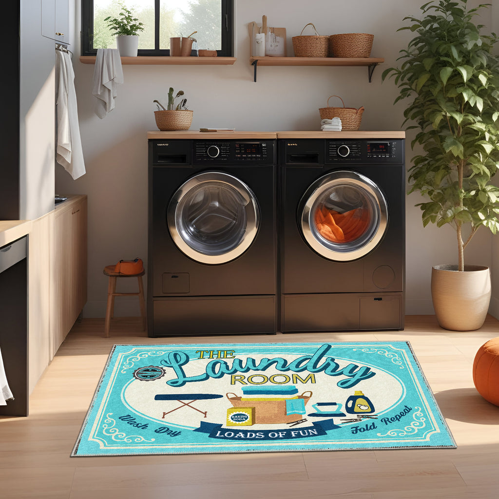 Laundry Rug Texture Lily Laundry Room Rug, Washable Rugs, Laundry Room Carpet, Laundry Room ...
